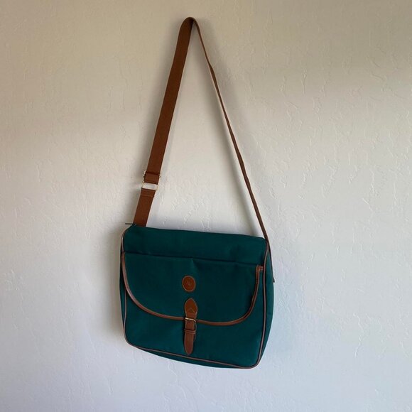Vintage Polo Ralph Lauren Green Canvas Messenger Bag - Picture 4 of 6